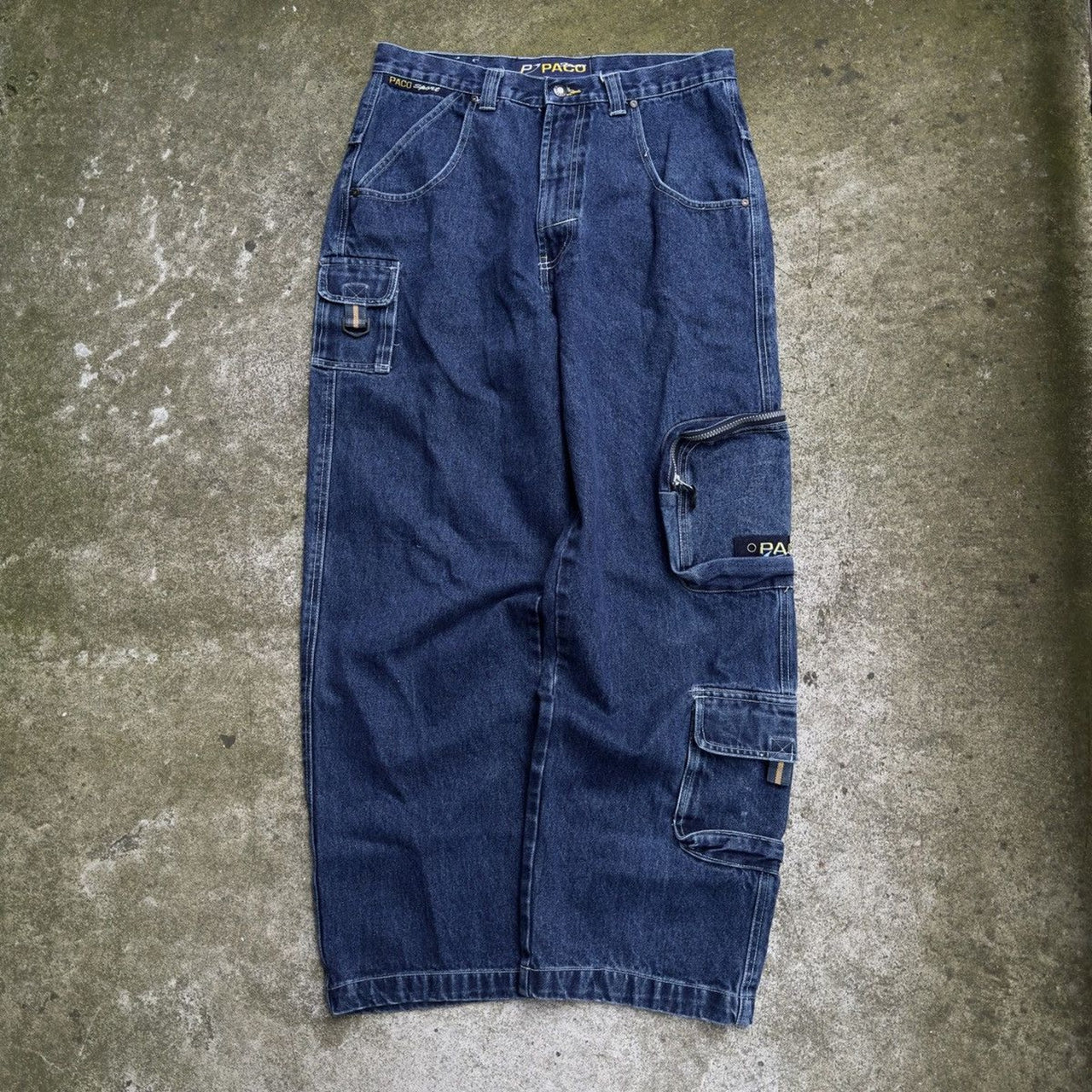 1990S/2000S Y2K PACO JEANS BAGGY DENIM CARGO SKATER JEANS