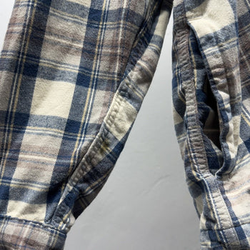 2000s LL Bean Hooded Plaid Flannel Shirt Jacket