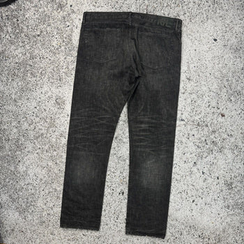 RRL SLIM JAPANESE SELVEDGE BLACK DENIM JEANS