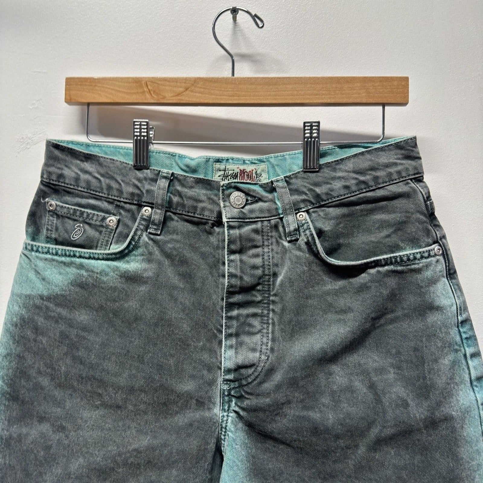 Stussy Spray Dye Big Ol Jean Shorts
