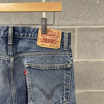 2000s Levi's 517 Thrashed Faded Distressed Flare Jeans