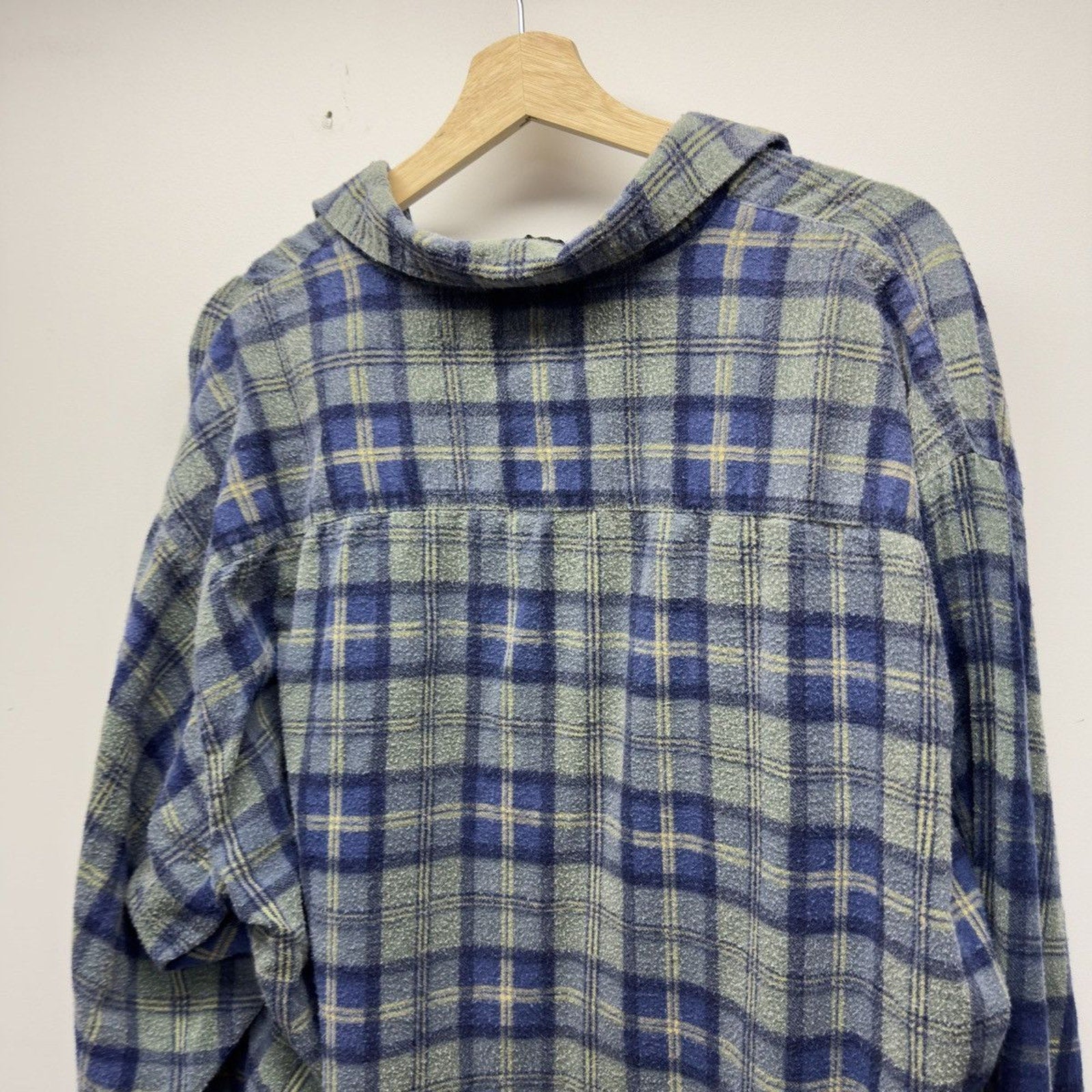 Vintage 1990s Faded Plaid Flannel Shirt