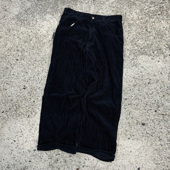 1990S INTERSTATE BAGGY WIDE LEG NAVY CORDUROY SKATER PANTS