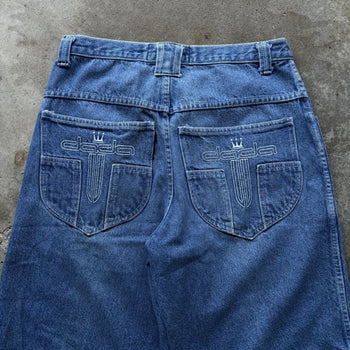 1990S/2000S Y2K DAGGER DADA SUPREME BAGGY DENIM SKATER JEAN SHORTS JORTS