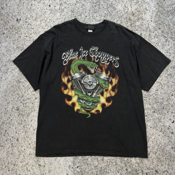2000s Faded Blue Ice Choppers Biker Tee