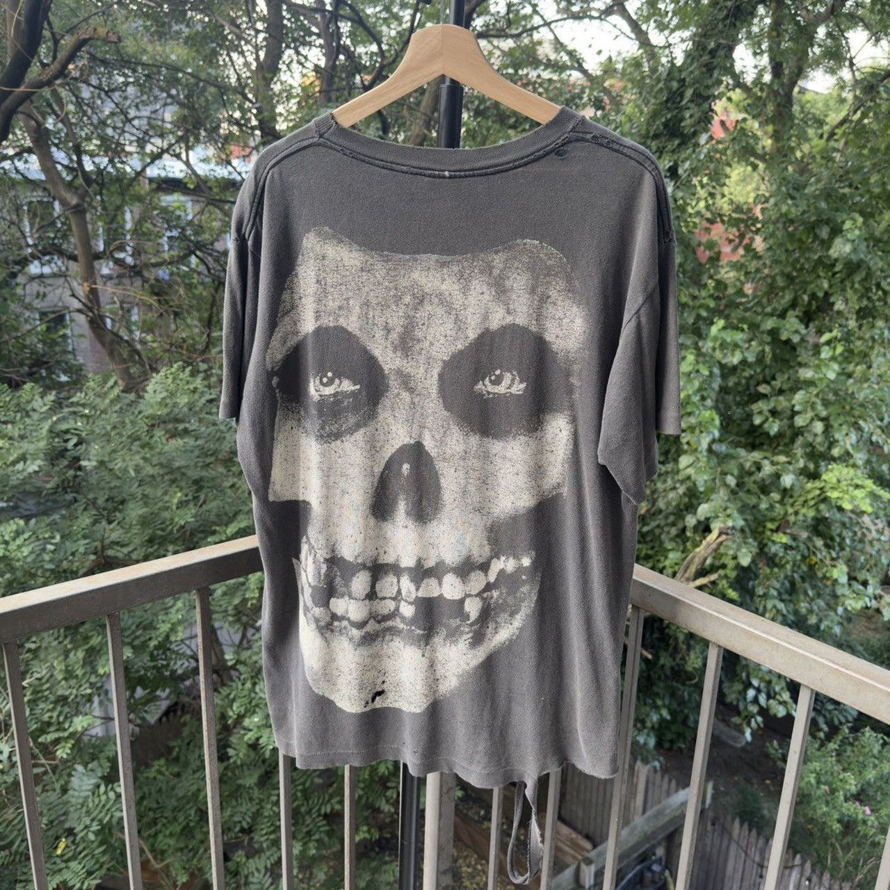 1990s Misfits Crimson Skull Thrashed Band Tee