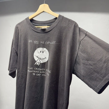 1990s Thrashed Faded God Was My Copilot Tee