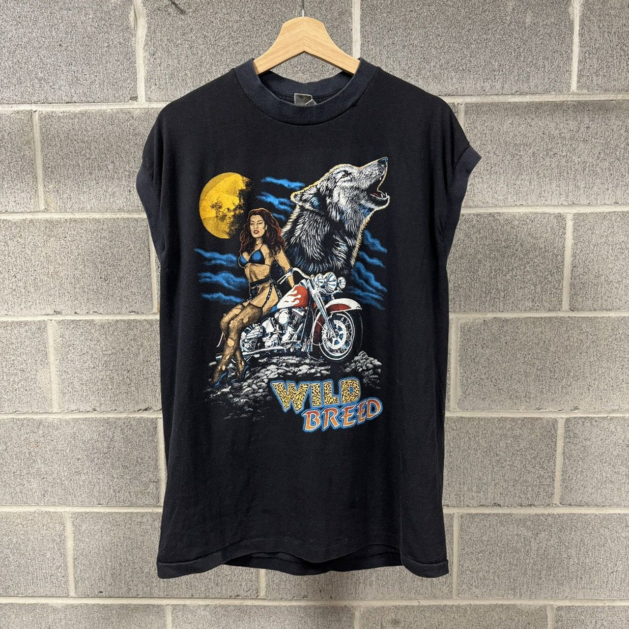 1990s American Thunder Biker Girl Tank Tee