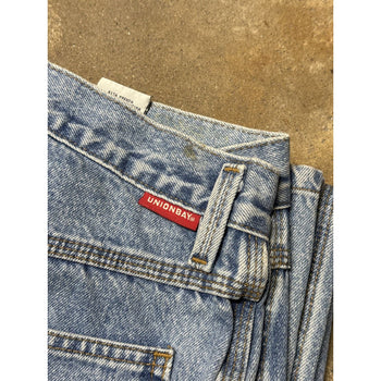 1990s UNIONBAY FADED BAGGY WIDE LEG DENIM SKATER JEANS