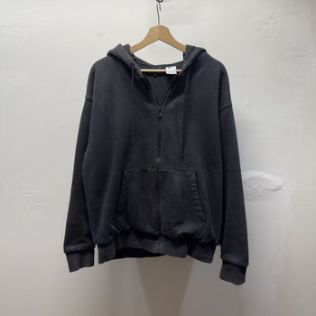 Nike MMW Black Double Face Zip Up Hoodie Faded