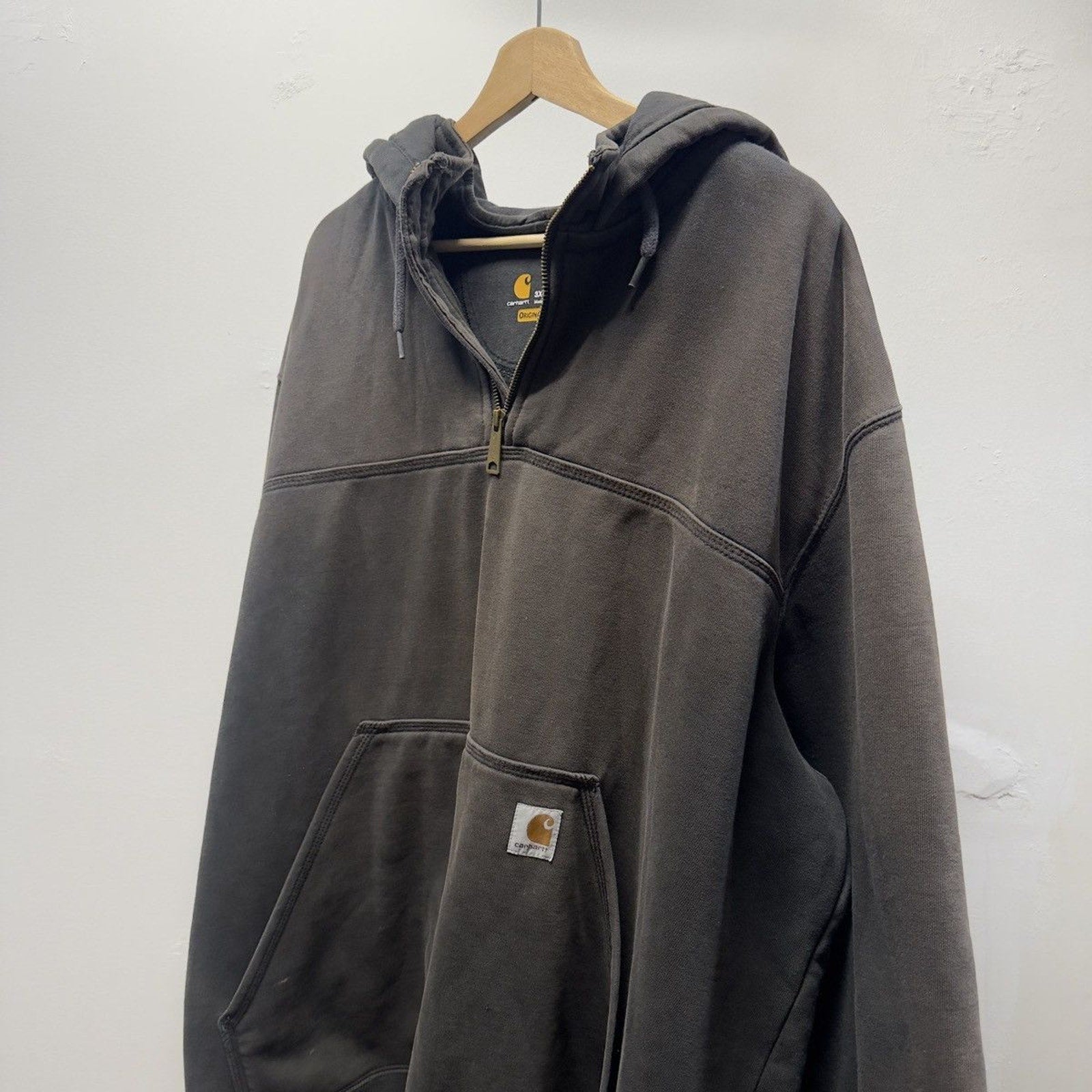 Carhartt Thrashed Faded Distressed Zip Hoodie