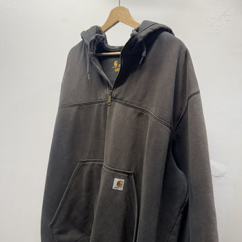 Carhartt Thrashed Faded Distressed Zip Hoodie