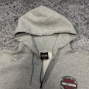 2000S HARLEY DAVIDSON FLAME ZIP UP HOODIE