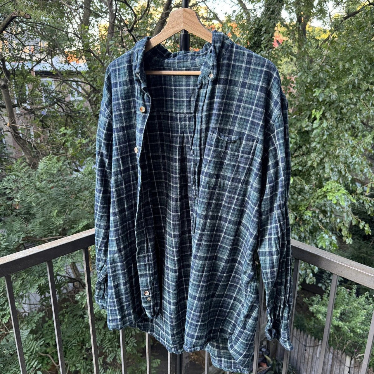 2000s Faded Plaid Flannel Shirt