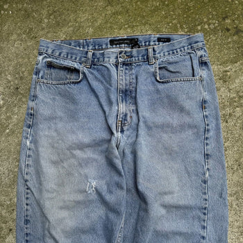 2000s CALVIN KLEIN BAGGY LIGHT WASH FADED SKATER JEANS