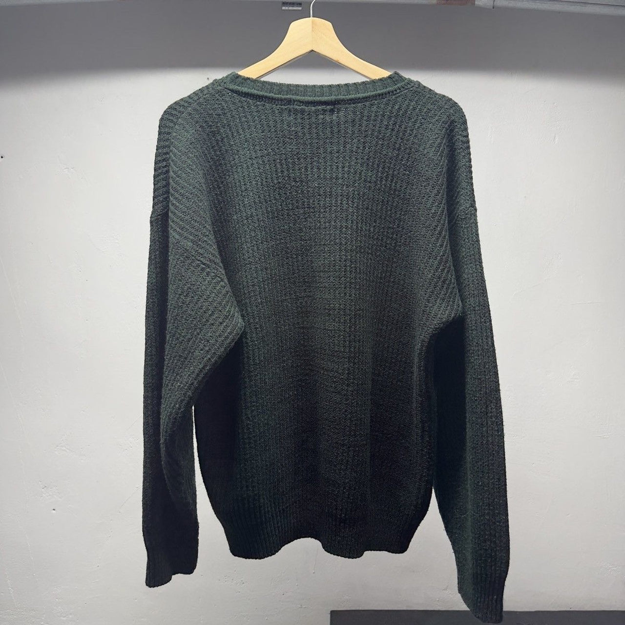 1990s Dark Green Acrylic Sweater