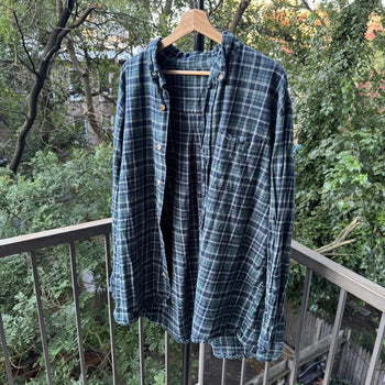 2000s Faded Plaid Flannel Shirt