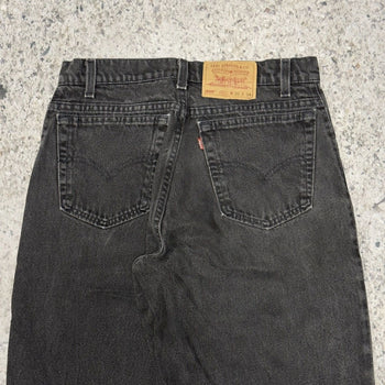 Vaqueros Levi's 560 de corte holgado y cónico en negro descolorido, años 90