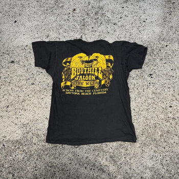 Camiseta fina de papel descolorida de Boot Hill Saloon de los años 80