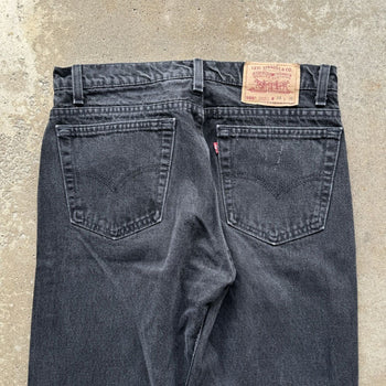 1990s LEVI'S 505 FADED BLACK DENIM JEANS MADE IN USA