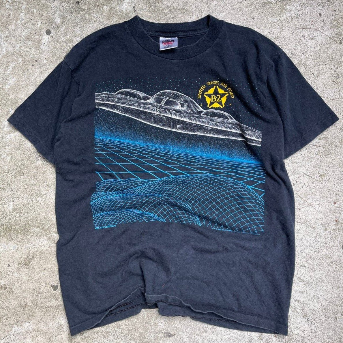 1980S BLACKBIRD B2 STEALTH BOMBER FIGHTER JET TEE