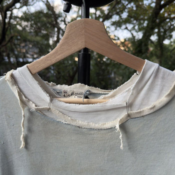 1940s Thrashed Faded Distressed Safety Pin Double Pocket Tee