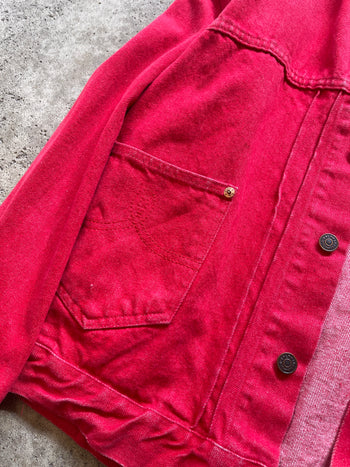 1980s POLO RALPH LAUREN RED DENIM TYPE 2 TRUCKER JACKET