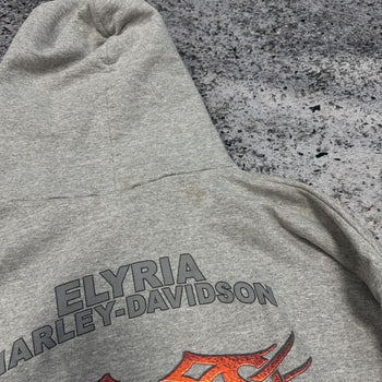 2000S HARLEY DAVIDSON FLAME ZIP UP HOODIE