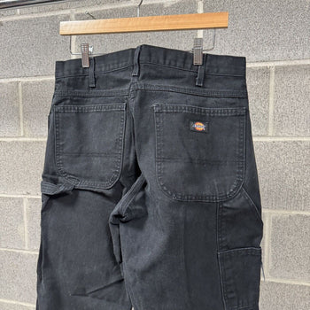 1990s Dickies Black Canvas Carpenter Work Pants