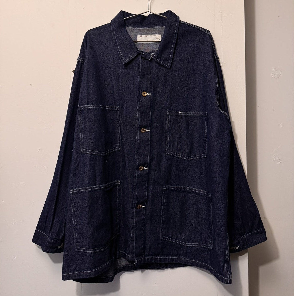 1960s 1970s Denim Chore Coat