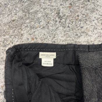 Pantalones acampanados con estampado de piel de serpiente de lana de Dries Van Noten
