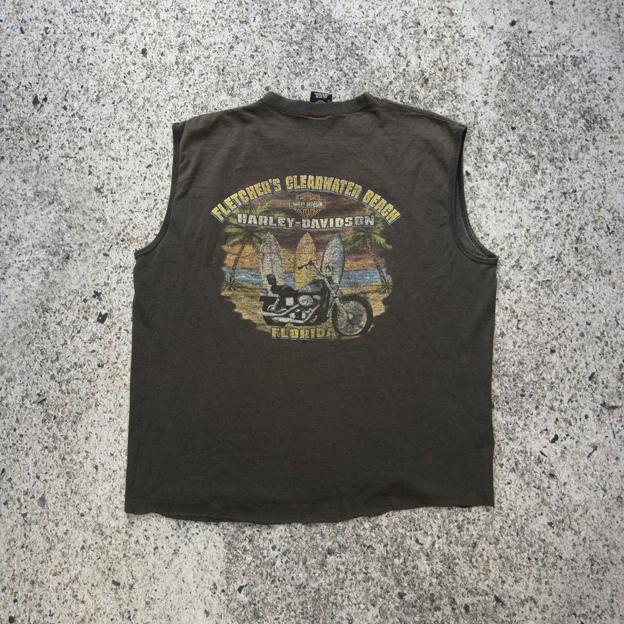1990s Harley Davidson Thrashed Faded Tank