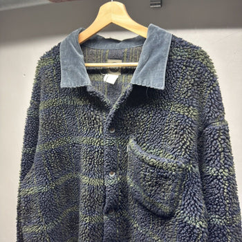 1990s Levi's Silvertab Grunge Plaid Deep Pile Fleece