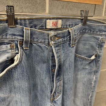 2000s Levi's 501 Thrashed Faded Distressed Jeans