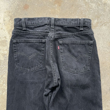 1990s LEVI'S 505 BLACK STRAIGHT DENIM JEANS