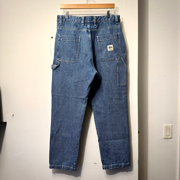 STUSSY DENIM DOUBLE KNEE WORK PANTS