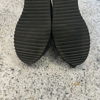 HELMUT LANG BLACK SMOOTH LEATHER HIGH TOP SNEAKER BOOTS