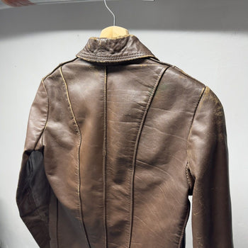 1950s Aero Women's Horsehide Leather Jacket Thrashed Faded