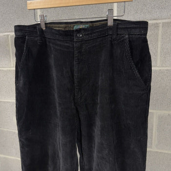 2000s Black Corduroy Baggy Wide Leg Pants