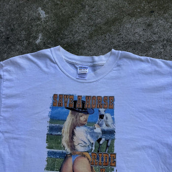 2000s SAVE A HORSE RIDE A COWGIRL TEE SHIRT