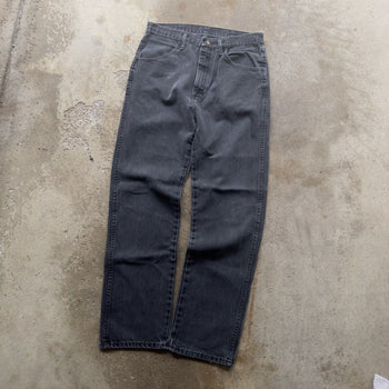 2000s FADED BLACK RUSTLER STRAIGHT DENIM SKATER JEANS