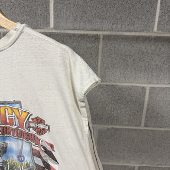 2000s Harley Davidson Thrashed Faded Distressed Tank