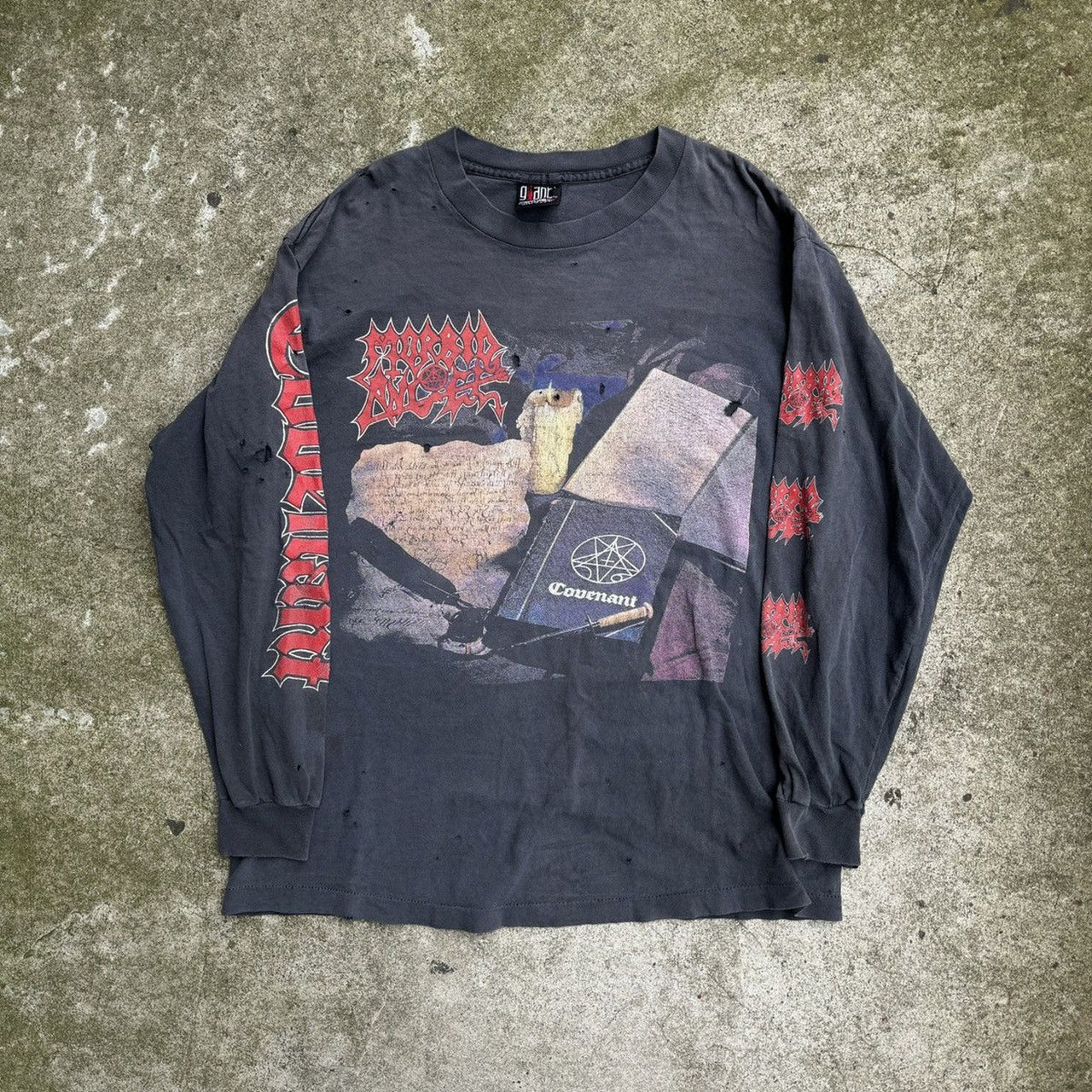 1990s MORBID ANGEL THRASHED COVENANT LONGSLEEVE TEE