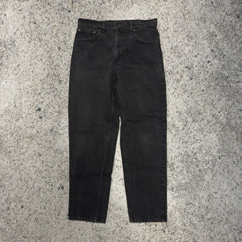 Vaqueros cónicos relajados Levi's 550 Faded Black de los años 90