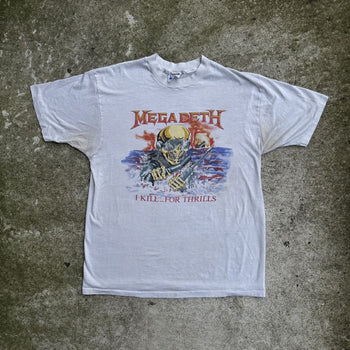 1980s MEGADETH I KILL FOR THRILLS TEE