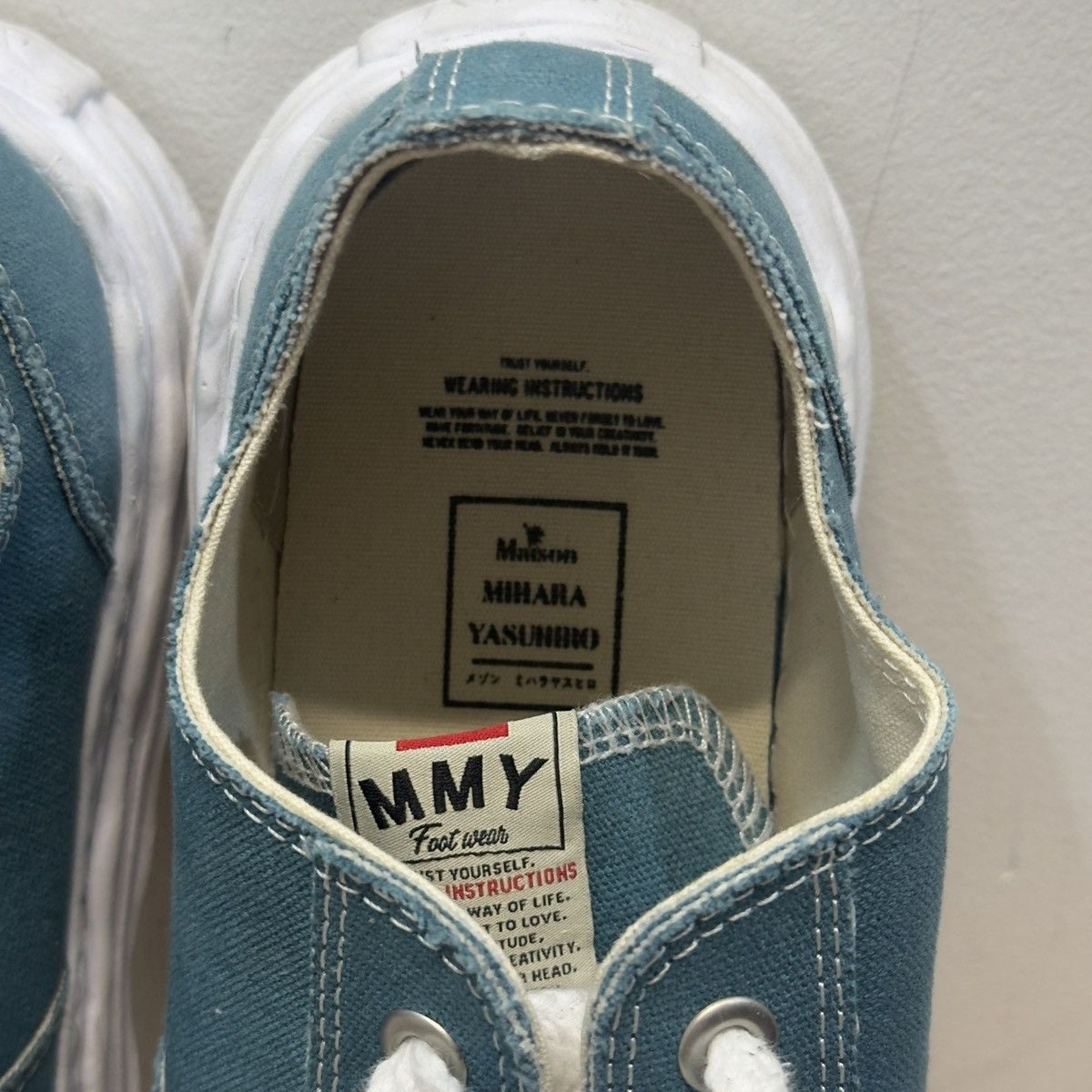 Maison Mihara Yasuhiro Peterson OG Sole Canvas Low Blue