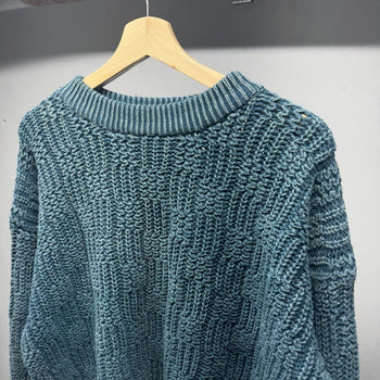 1990s Basketweave Loose Gauge Knit Sweater