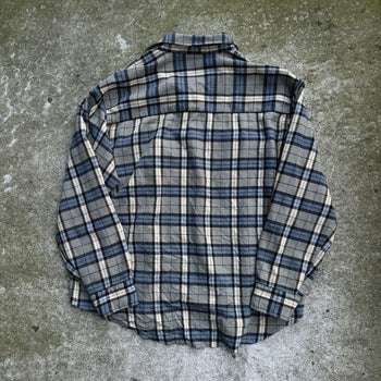1990s Faded Plaid Flannel Shirt