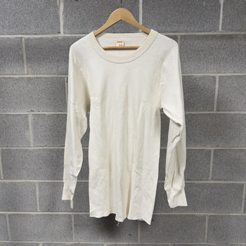 2000s Cream White Thermal Shirt
