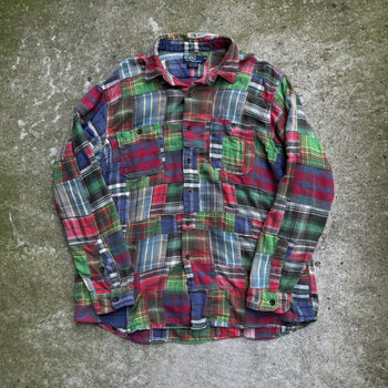 Camisa de franela con parche de cuadros de Polo Ralph Lauren de los años 2000